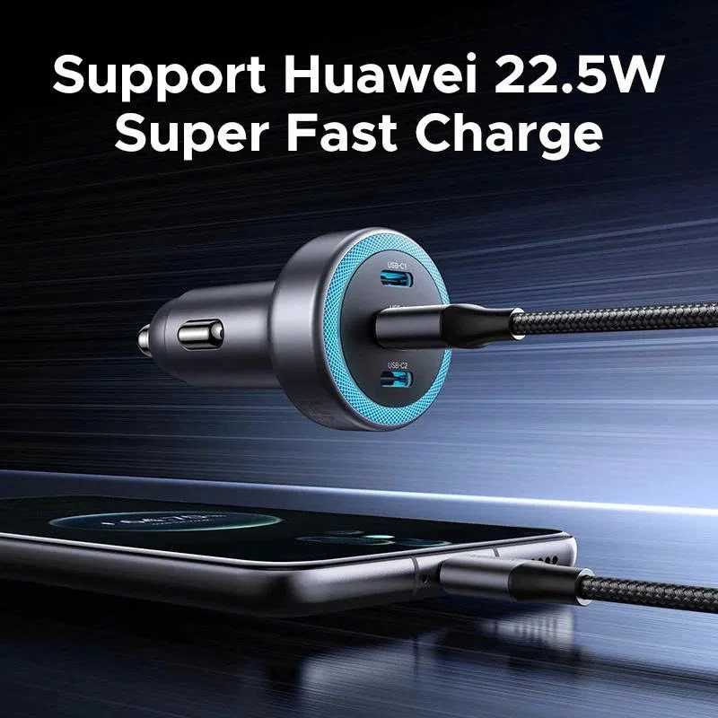 Tẩu sạc nhanh ô-tô 3 cổng 2C1A 30W Ugreen 45843