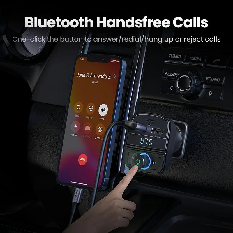 Tẩu sạc nhanh ô tô Bluetooth UGREEN 80910 — ảnh 12
