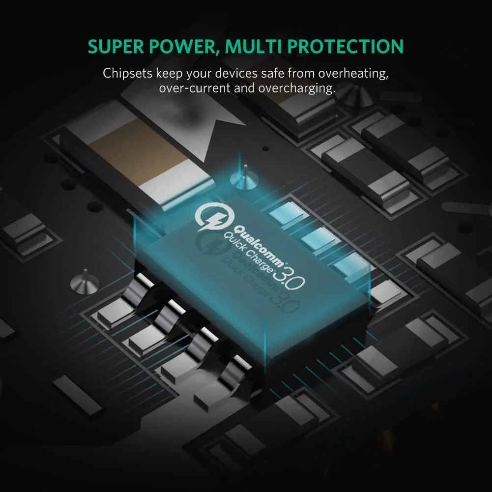Tẩu sạc nhanh ô tô UGREEN CD114 – Sạc nhanh Quick Charge 3.0 dòng 3A, sạc đồng thời 2 thiết bị cùng lúc