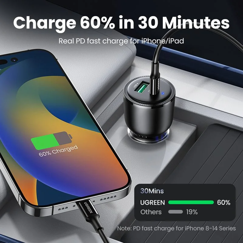 Tẩu Sạc ô tô 2 cổng USB-C và USB-A Ugreen 90645 — ảnh 3