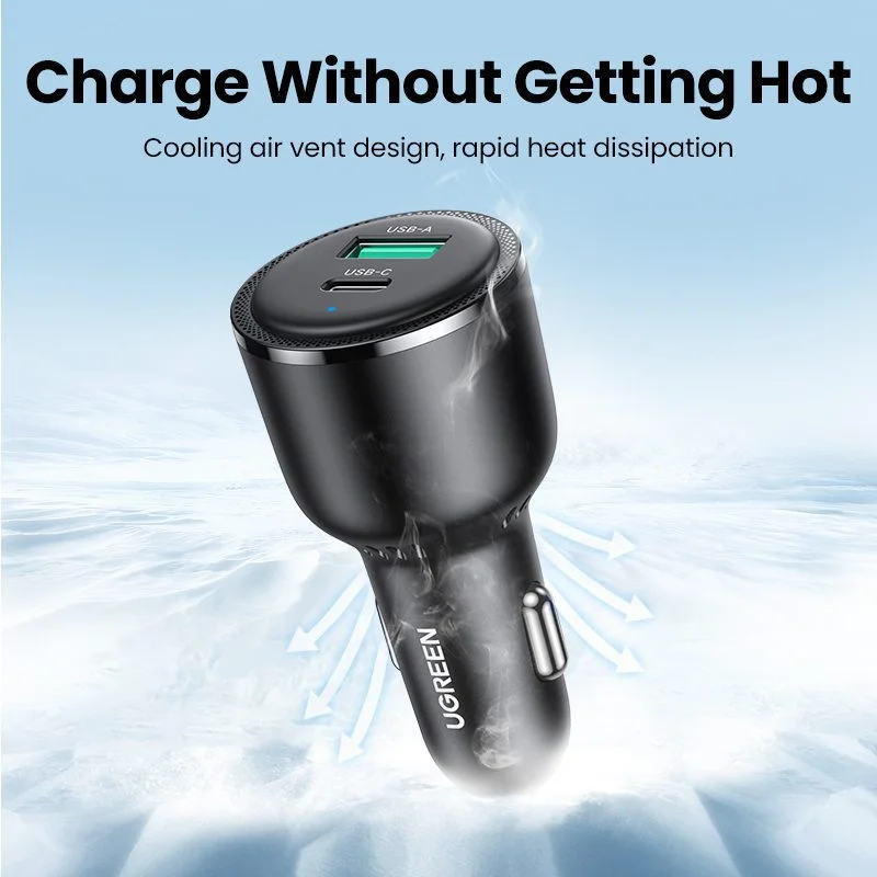 Tẩu Sạc ô tô 2 cổng USB-C và USB-A Ugreen 90645 — ảnh 5