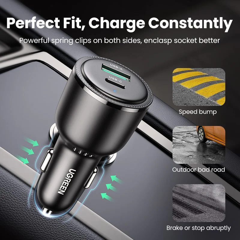 Tẩu Sạc ô tô 2 cổng USB-C và USB-A Ugreen 90645 — ảnh 7