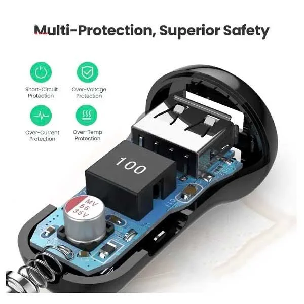 Tẩu sạc Ugreen 2 cổng USB ED018