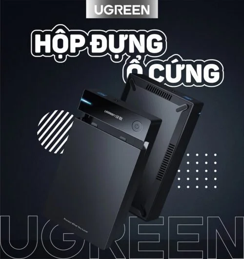 Thiết bị đựng ổ cứng 3.5 inch, dùng để kết nối ổ cứng sata với máy tính qua cổng usb, kèm dây cáp Ugreen (50423) — ảnh 4