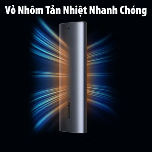 Thiết bị đựng ổ cứng cỡ M.2, dùng để kết nối ổ cứng Sata M-KEY với máy tính qua cổng usb-C Ugreen (10902) — ảnh 6