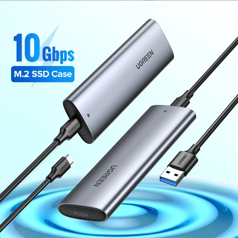 Thiết bị đựng ổ cứng cỡ M.2, dùng để kết nối ổ cứng Sata M-KEY với máy tính qua cổng usb-C Ugreen (10902) — ảnh 2