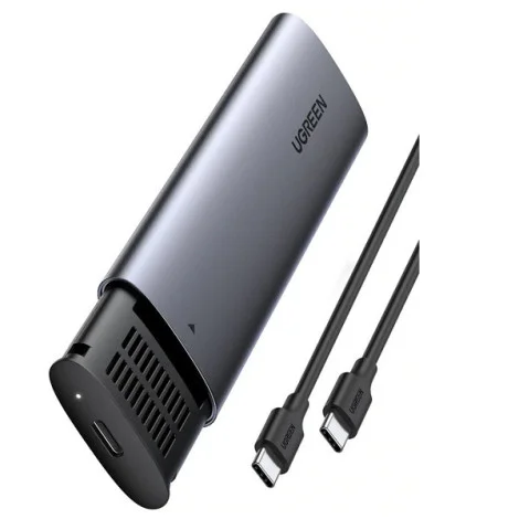 Thiết bị đựng ổ cứng cỡ M.2, dùng để kết nối ổ cứng Sata M-KEY với máy tính qua cổng usb-C Ugreen (10902)