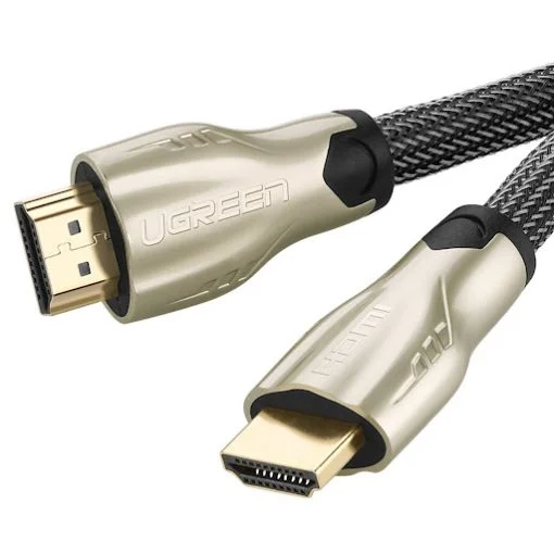 Ugreen 10253 5M màu Đen Cáp tín hiệu HDMI vỏ bọc lưới cao cấp cáp dẹt HD102 — ảnh 2