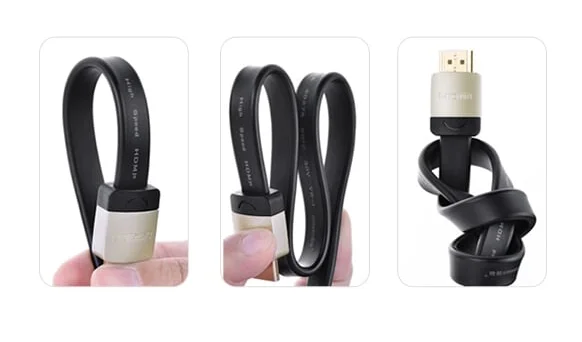 Ugreen 10259 1M màu Đen Cáp tín hiệu HDMI chuẩn 2.0 cáp dẹt đầu bọc hợp kim HD123 — ảnh 6