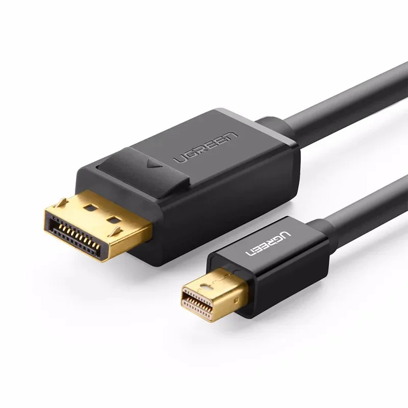 Ugreen 10477 1.5M Màu Đen Cáp chuyển đổi Mini DP sang DisplayPort hỗ trợ phân giải 4K x 2K MD105