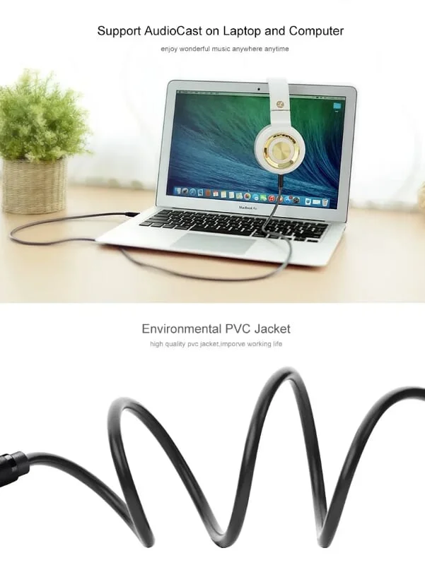 Ugreen 10502 1M màu Đen Cáp âm thanh 2 đầu 3.5mm dương AV101