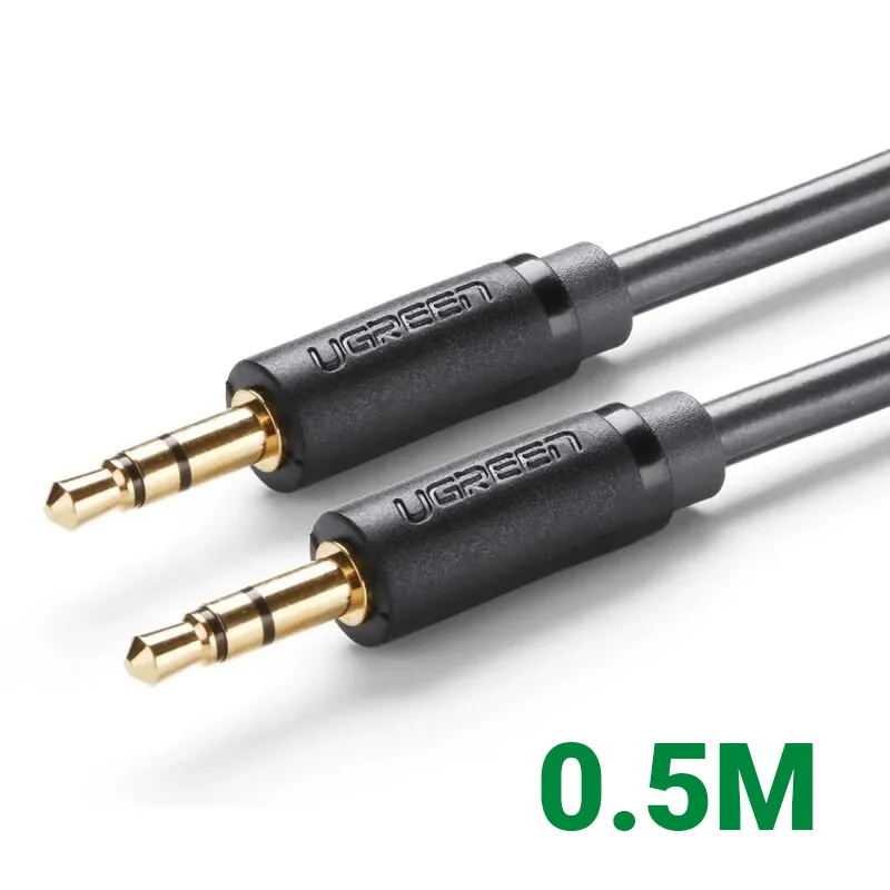 Ugreen 10501 0.5M màu Đen Cáp âm thanh 2 đầu 3.5mm dương AV101