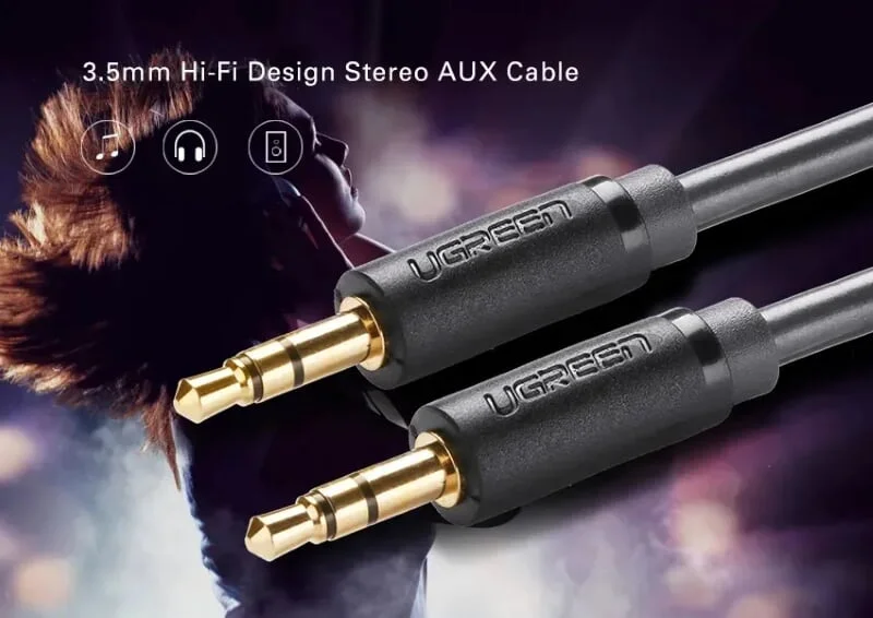 Ugreen 10502 1M màu Đen Cáp âm thanh 2 đầu 3.5mm dương AV101 — ảnh 8