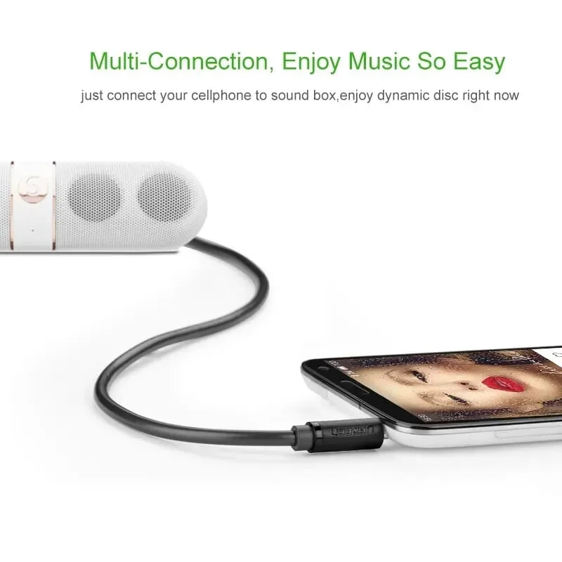 Ugreen 10503 1.5M màu Đen Cáp âm thanh 2 đầu 3.5mm dương AV101 — ảnh 4