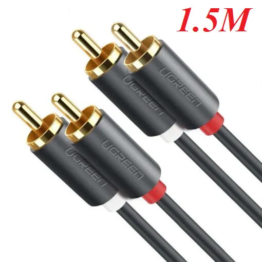 Ugreen 10517 1.5M màu Đen Cáp âm thanh Bông sen 2 ra 2 dương AV104