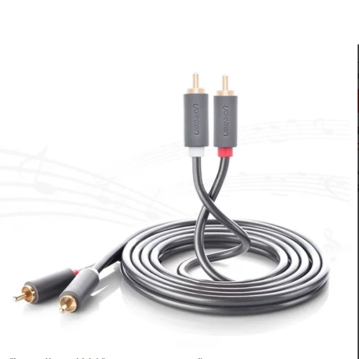 Ugreen 10518 2M màu Đen Cáp âm thanh Bông sen 2 ra 2 dương AV104 — ảnh 2