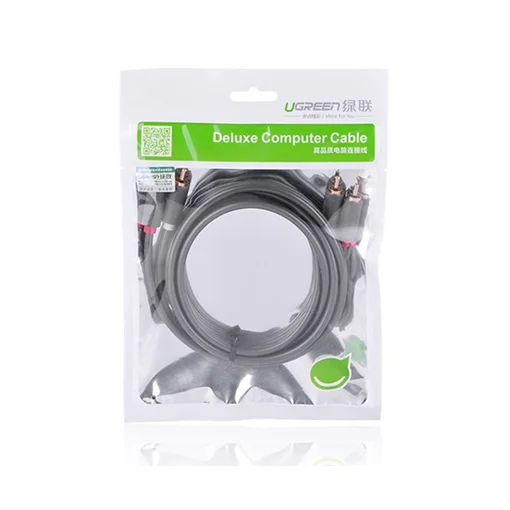 Ugreen 10518 2M màu Đen Cáp âm thanh Bông sen 2 ra 2 dương AV104 — ảnh 6
