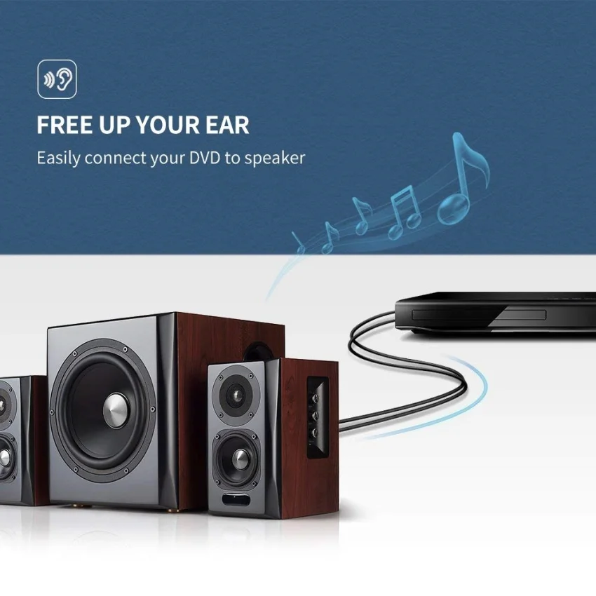 Ugreen 10519 3M màu Đen Cáp âm thanh Bông sen 2 ra 2 dương AV104 — ảnh 4