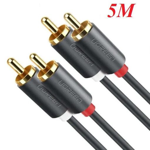 Ugreen 10520 5M màu Đen Cáp âm thanh Bông sen 2 ra 2 dương AV104