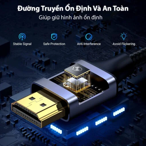 Ugreen 10550 1M 4k 60hz Cáp chuyển Micro HDMI sang HDMI đầu kim loại dài 1M HD109 — ảnh 6