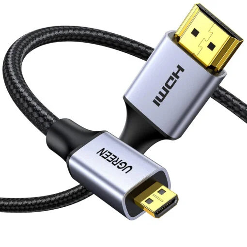 Ugreen 10550 1M 4k 60hz Cáp chuyển Micro HDMI sang HDMI đầu kim loại dài 1M HD109