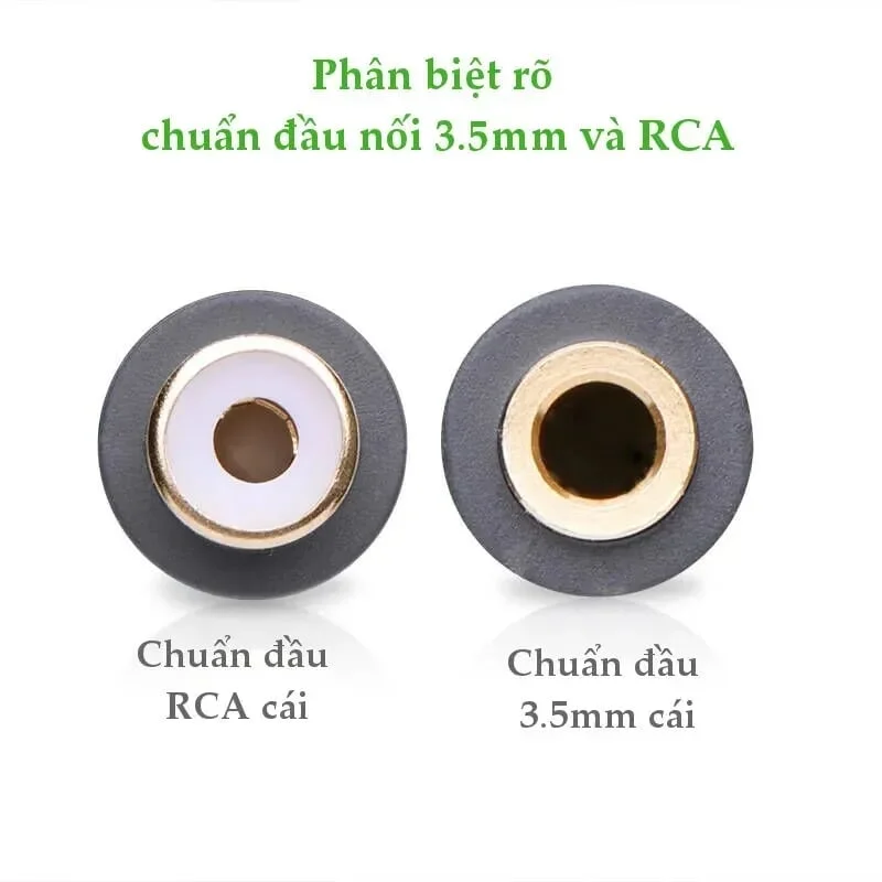 Ugreen 10562 25CM màu Đen Cáp âm thanh 2 đầu Bông sen âm sang 3.5mm âm AV109 — ảnh 6