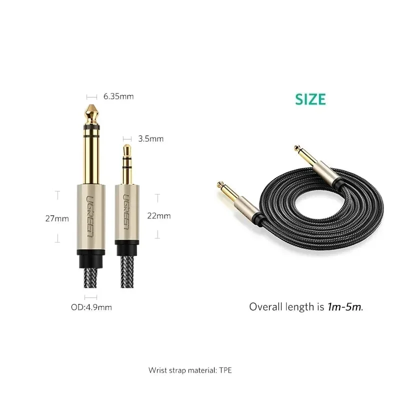 Ugreen 10631 8M màu Đen Cáp âm thanh 6.5mm dương sang 3.5mm dương AV127 — ảnh 3