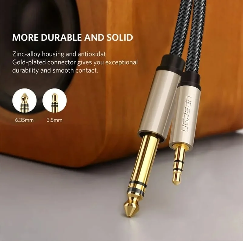Ugreen 10631 8M màu Đen Cáp âm thanh 6.5mm dương sang 3.5mm dương AV127 — ảnh 5