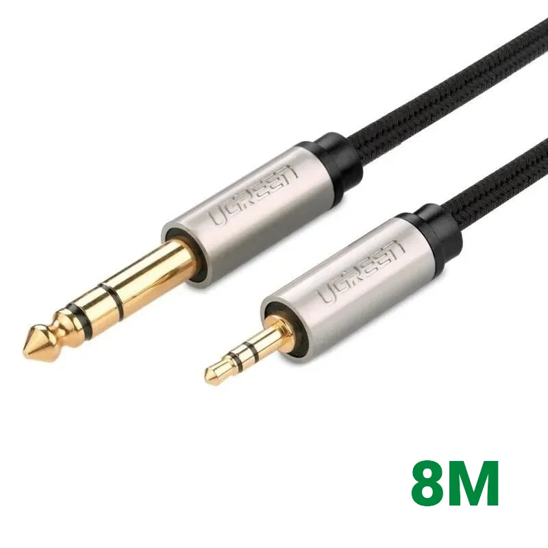 Ugreen 10631 8M màu Đen Cáp âm thanh 6.5mm dương sang 3.5mm dương AV127