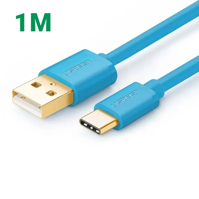 Ugreen 10655 1M Màu Xanh Cáp sạc, truyền dữ liệu USB A 2.0 sang USB Type-C mạ vàng 24K US141