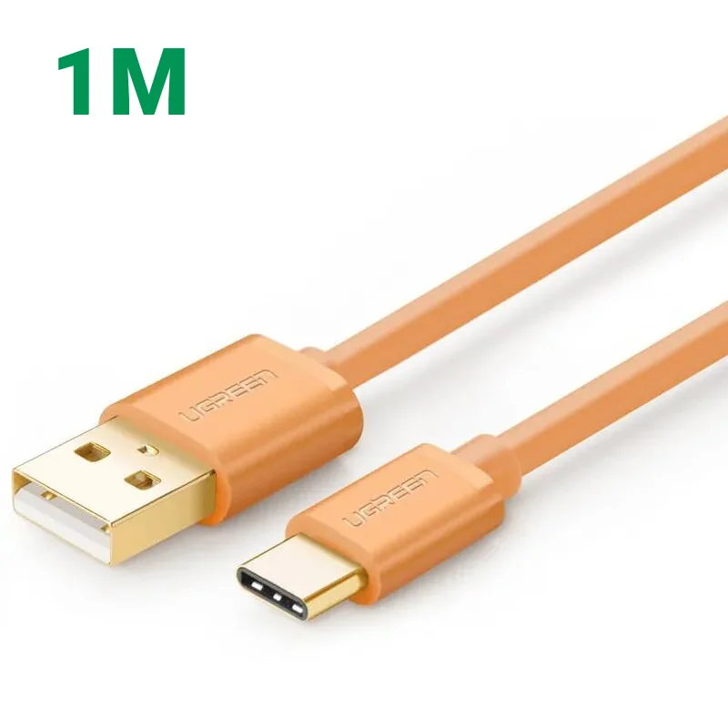 Ugreen 10667 1M Màu Cam Cáp Usb 2.0 Sang Type C mạ vàng US141