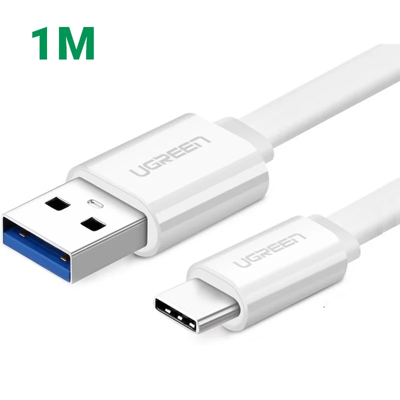 Ugreen 10692 1M màu Trắng Cáp USB TypeC sang USB 3.0 cáp dẹt US172