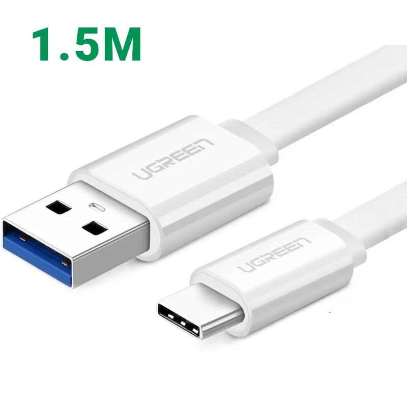 Ugreen 10693 1.5M màu Trắng Cáp USB TypeC sang USB 3.0 cáp dẹt US172