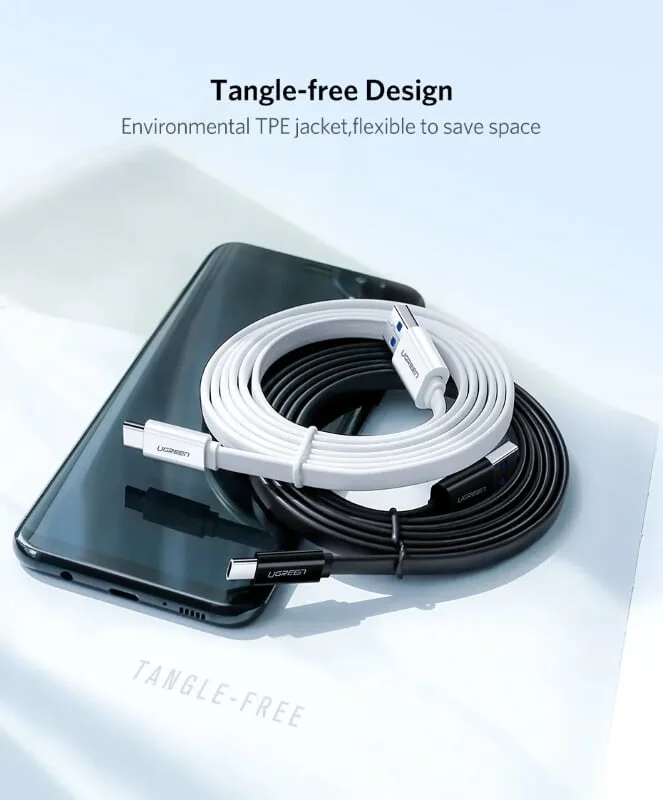 Ugreen 10695 0.25M màu đen Cáp USB TypeC sang USB 3.0 cáp dẹt US172 — ảnh 13
