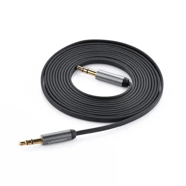 Ugreen 10720 1M màu Đen Cáp âm thanh 2 đầu 3.5mm dương dây dẹt AV119 — ảnh 2