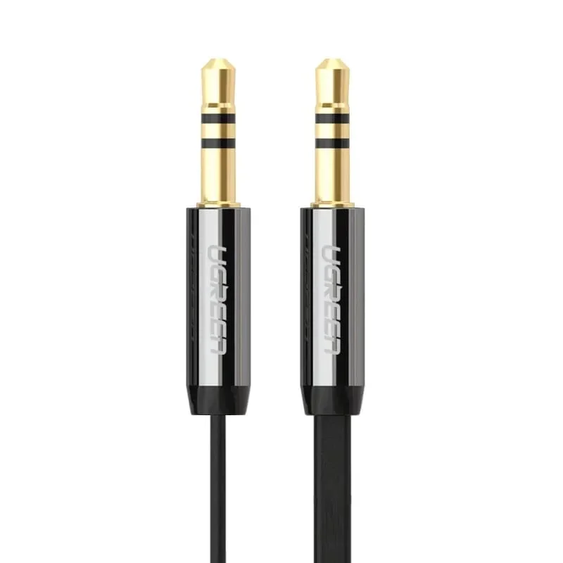 Ugreen 10730 3M màu Đen Cáp âm thanh 2 đầu 3.5mm dương dây dẹt AV119 — ảnh 3