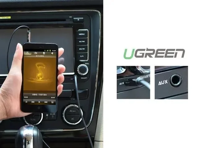 Ugreen 10731 5M màu Đen Cáp âm thanh 2 đầu 3.5mm dương dây dẹt AV119 — ảnh 4