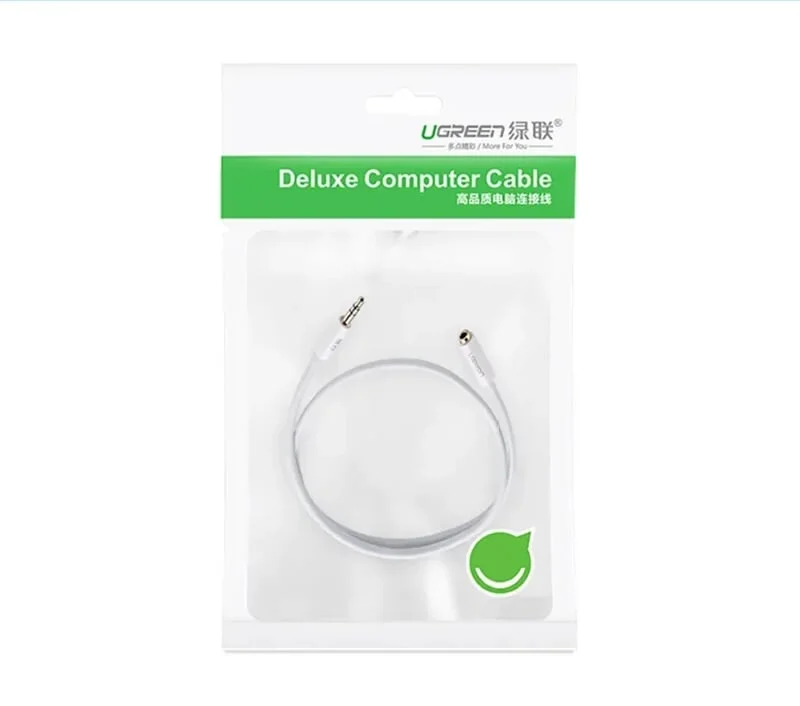 Ugreen 20896 2M màu Trắng Cáp âm thanh 3.5mm nối dài AV124