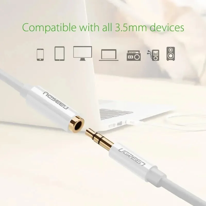 Ugreen 10747 1M màu Trắng Cáp âm thanh 3.5mm nối dài AV124 — ảnh 9