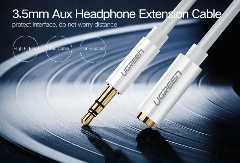 Ugreen 10747 1M màu Trắng Cáp âm thanh 3.5mm nối dài AV124 — ảnh 10