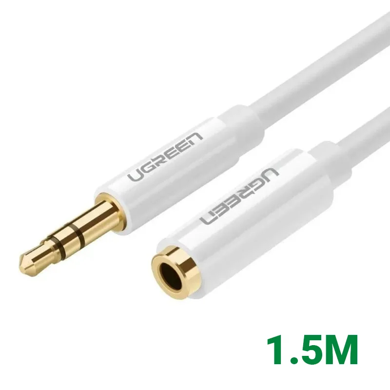 Ugreen 10748 1.5M màu Trắng Cáp âm thanh 3.5mm nối dài AV124