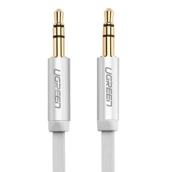 Ugreen 10767 5M màu Trắng Cáp âm thanh 2 đầu 3.5mm dương dây dẹt AV119 — ảnh 2