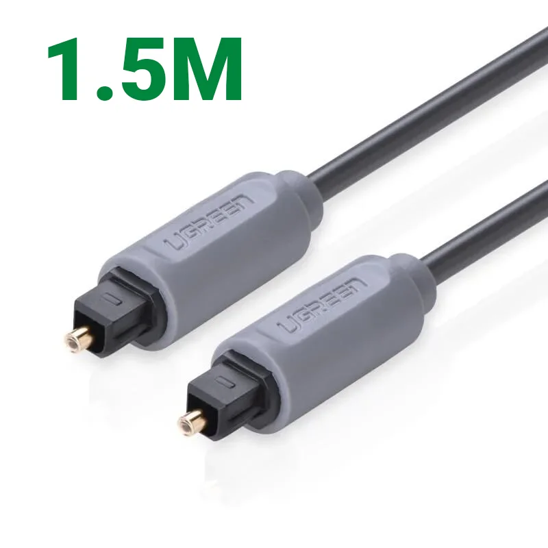 Ugreen 10769 1.5M màu Xám Dây cáp quang âm thanh 2 đầu dương AV122