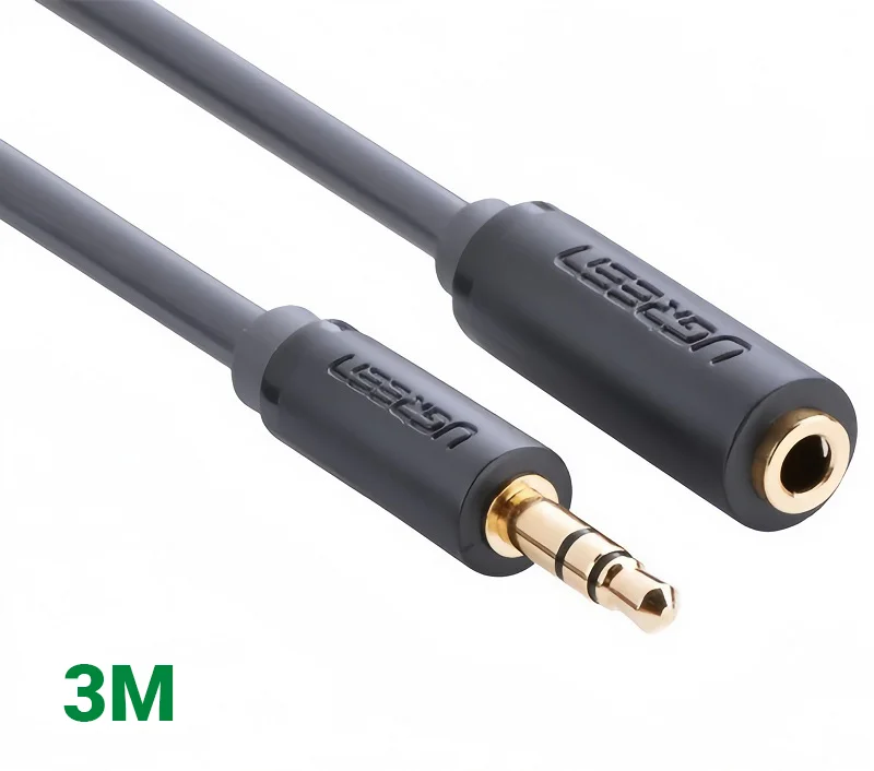 Ugreen 10785 3M màu Đen Cáp âm thanh 3.5mm nối dài AV124