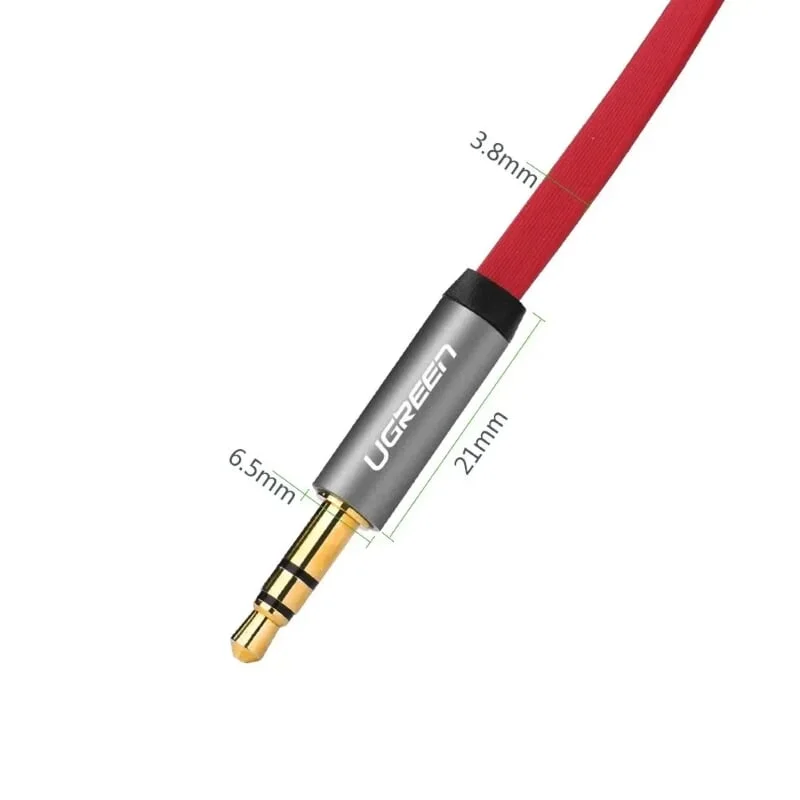 Ugreen 10792 1M màu Đỏ Cáp âm thanh 2 đầu 3.5mm dương AV119 — ảnh 3