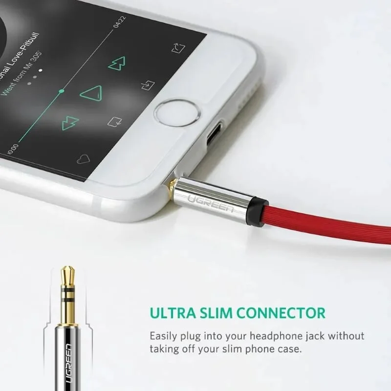 Ugreen 10792 1M màu Đỏ Cáp âm thanh 2 đầu 3.5mm dương AV119 — ảnh 9