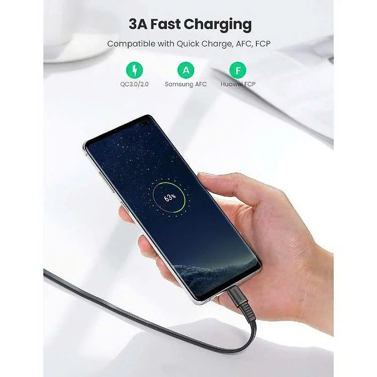 Ugreen 10971 0.5M màu đen usb type c 2.0 cáp sạc và truyền dữ liệu US332 — ảnh 6