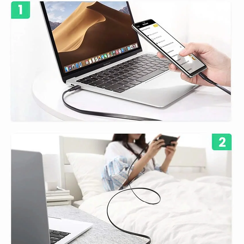 Ugreen 10974 0.5M màu đen USB type C Cáp sạc và truyền dữ liệu US333 — ảnh 3