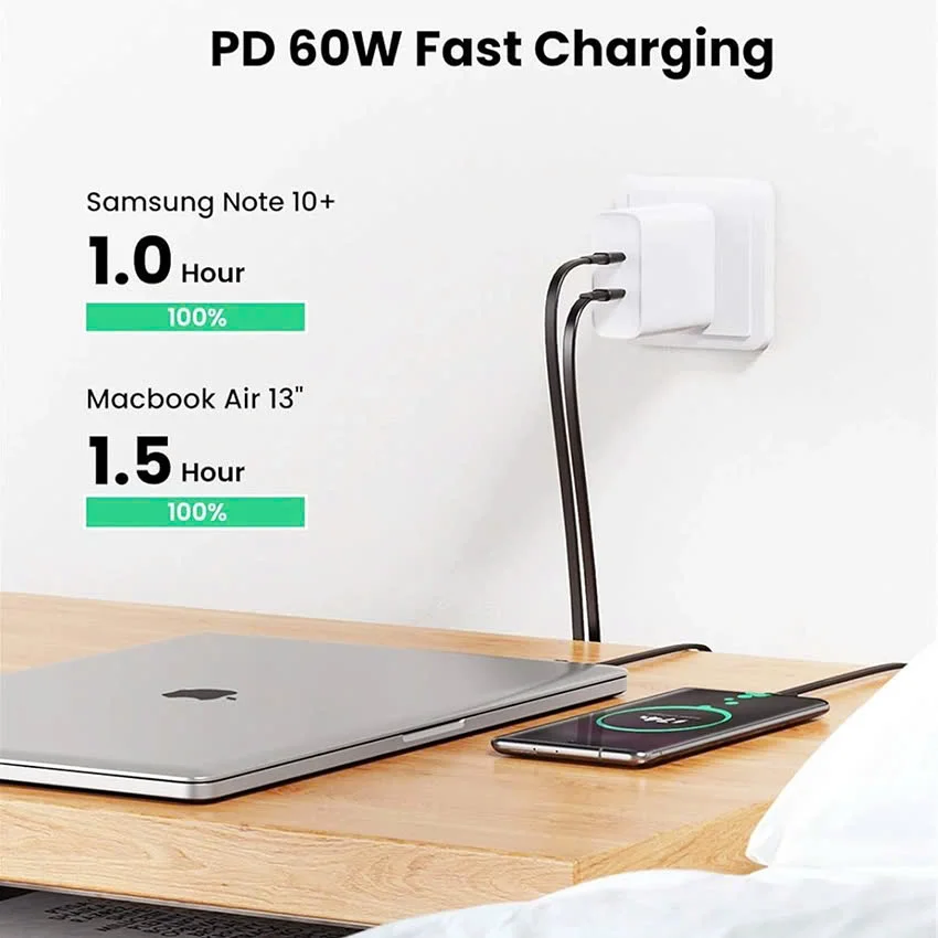Ugreen 10975 1M màu đen USB type C Cáp sạc và truyền dữ liệu US333