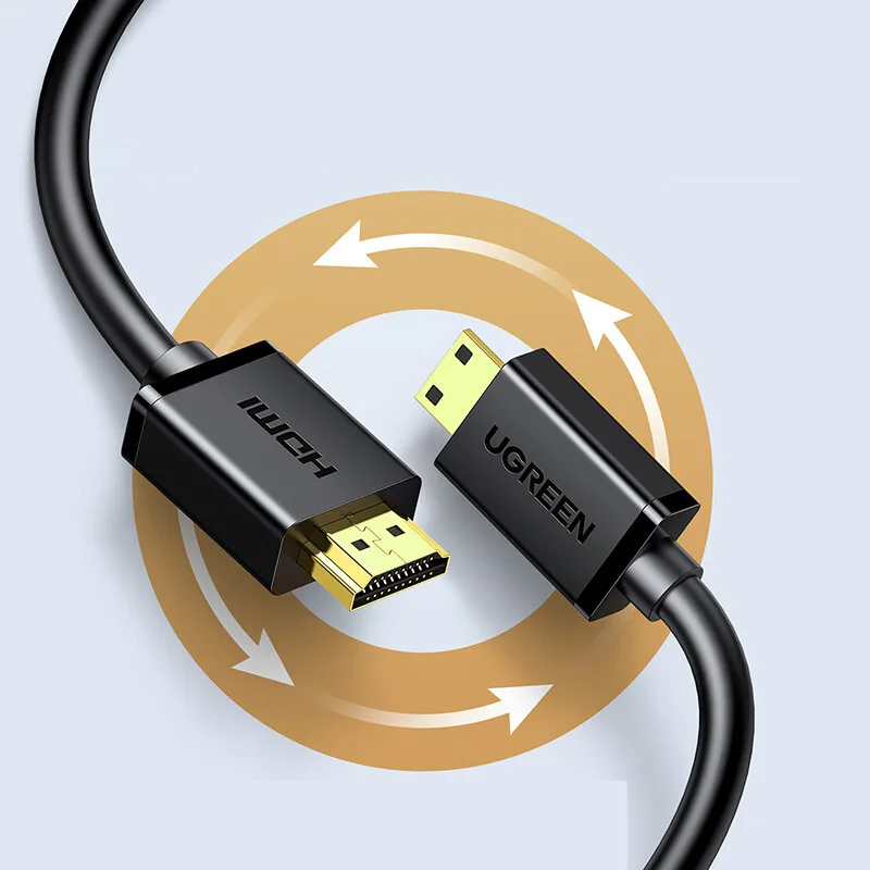 Ugreen 11167 1.5M màu Đen Cáp chuyển đổi Mini HDMI sang HDMI thuần đồng HD108 — ảnh 2